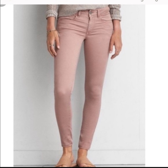 dusty pink skinny jeans